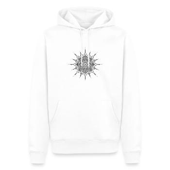 Blumen Mandala - Männer Premium Bio Hoodie - Weiß - Vorne - Nico (187cm)
