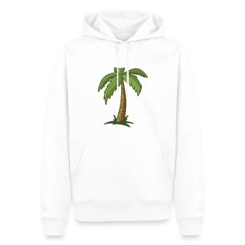 Palm tree - Men’s Premium Organic Hoodie - white - Front - Nico (187cm)