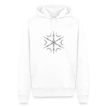 Minimalist Mandala - Men’s Premium Organic Hoodie - white - Front - Nico (187cm)