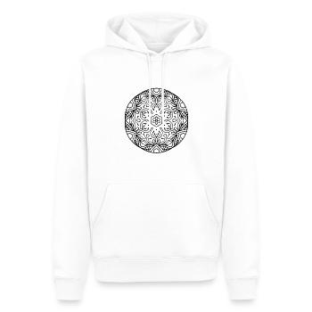 Flowers Mandala - Men’s Premium Organic Hoodie - white - Front - Nico (187cm)