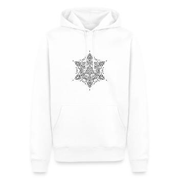 Flowers Mandala - Men’s Premium Organic Hoodie - white - Front - Nico (187cm)