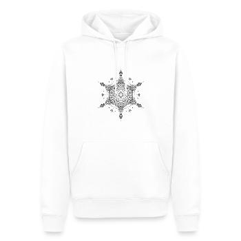 Blumen Mandala - Männer Premium Bio Hoodie - Weiß - Vorne - Nico (187cm)