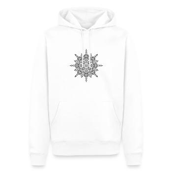 Flowers Mandala - Men’s Premium Organic Hoodie - white - Front - Nico (187cm)