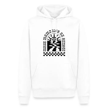 Make Memories At Sunset Retro Sonnenuntergang - Men’s Premium Organic Hoodie - white - Front - Nico (187cm)