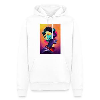 Bal masqué à Venise - Sweat à capuche Premium bio Homme - blanc - Devant - Nico (187cm)