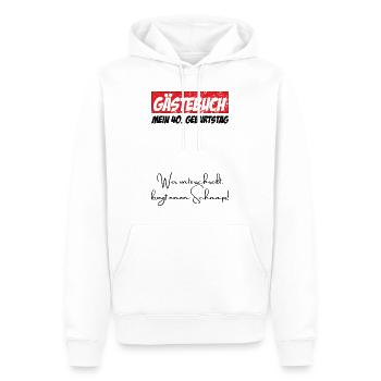 40. Geburtstag Mann Frau 40 Jahre Party Gästebuch - Männer Premium Bio Hoodie - Weiß - Vorne - Nico (187cm)