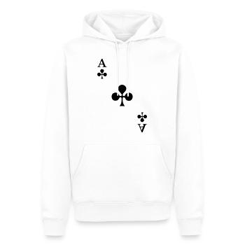 Kreuz Ass Kostüm Spielkarte Poker Karneval Casino - Männer Premium Bio Hoodie - Weiß - Vorne - Nico (187cm)