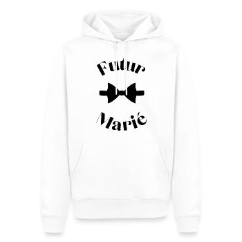 EVG Futur Marié. Enterrement vie célibataire - Sweat à capuche Premium bio Homme - blanc - Devant - Nico (187cm)