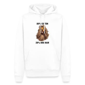 Drôle de chemise en poil de chien - Sweat à capuche Premium bio Homme - blanc - Devant - Nico (187cm)
