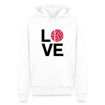 love volleyball - Sweat à capuche Premium bio Homme - blanc - Devant - Nico (187cm)