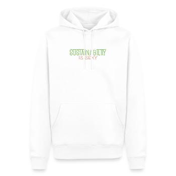 Sustainability is sexy - Männer Premium Bio Hoodie - Weiß - Vorne - Nico (187cm)