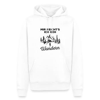 Mir Reicht`s Ich Geh Wandern - Berge Wanderung - Männer Premium Bio Hoodie - Weiß - Vorne - Nico (187cm)
