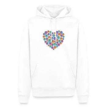 Moutons Moutons islandais Moutons islandais multicolores - Sweat à capuche Premium bio Homme - blanc - Devant - Nico (187cm)