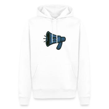 Lautstark & Genervt – Wenn die Message klar ist - Männer Premium Bio Hoodie - Weiß - Vorne - Nico (187cm)