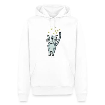 Katze - Männer Premium Bio Hoodie - Weiß - Vorne - Nico (187cm)