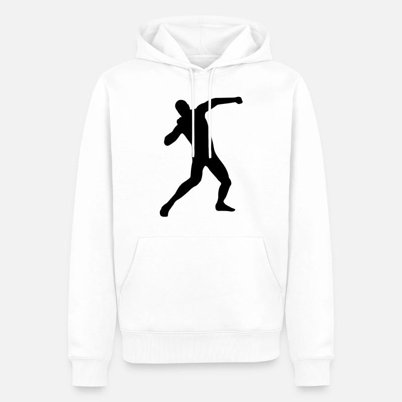 Kugelstoßen - Männer Premium Bio Hoodie - Weiß
