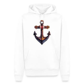 Anker Symbol Herz - Männer Premium Bio Hoodie - Weiß - Vorne - Nico (187cm)