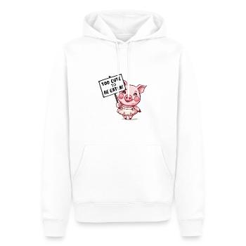 Trop mignon pour être mangé - Sweat à capuche Premium bio Homme - blanc - Devant - Nico (187cm)