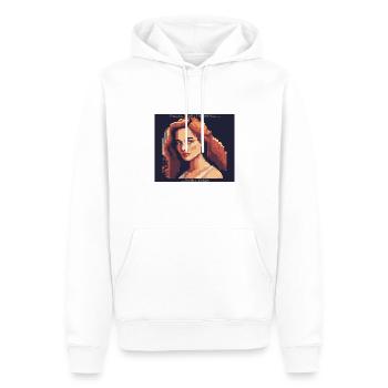 L’art numérique - Sweat à capuche Premium bio Homme - blanc - Devant - Nico (187cm)