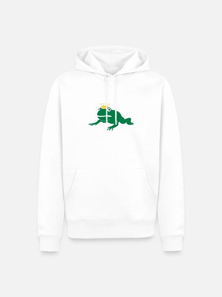 grumpy frog prince - Sweat à capuche Premium bio Homme - blanc