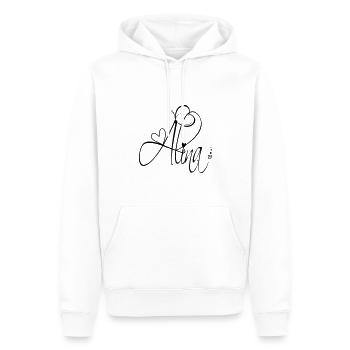 Alina Name Vorname Mädchen Kalligrafie Dekor - Männer Premium Bio Hoodie - Weiß - Vorne - Nico (187cm)