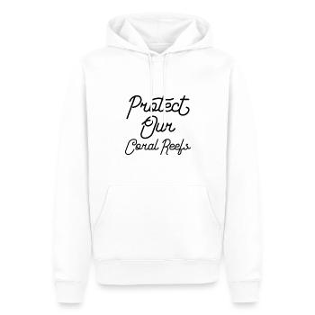 Protéger nos récifs coralliens - Sweat à capuche Premium bio Homme - blanc - Devant - Nico (187cm)