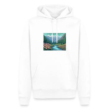 Art - Sweat à capuche Premium bio Homme - blanc - Devant - Nico (187cm)