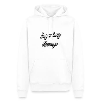 Legendary Garage - Men’s Premium Organic Hoodie - white - Front - Nico (187cm)