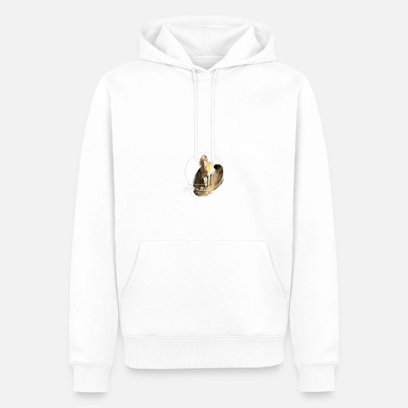 Edelbluthaflinger - Männer Premium Bio Hoodie - Weiß