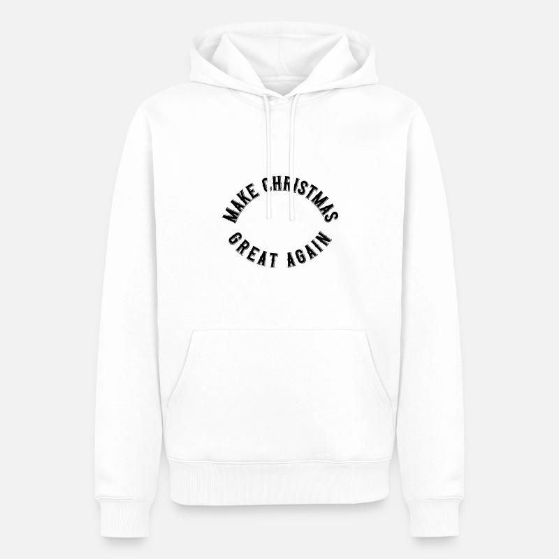 Make Christmas great again - Männer Premium Bio Hoodie - Weiß