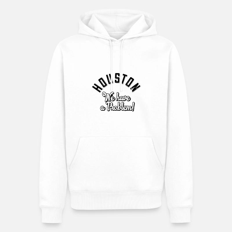 Houston we have a problem - Männer Premium Bio Hoodie - Weiß
