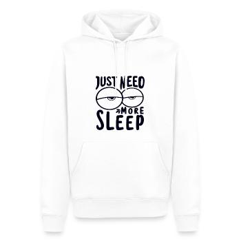 Ich brauch bloß mehr schlaf Ich muss mehr schlafen - Männer Premium Bio Hoodie - Weiß - Vorne - Nico (187cm)