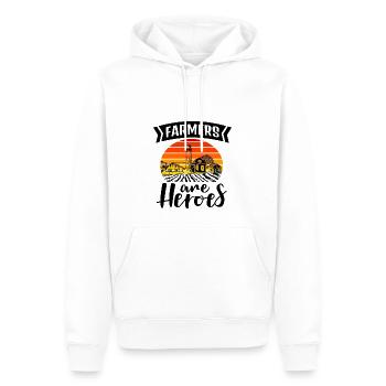 Farmer Farmer Farmer Tractor Farm - Men’s Premium Organic Hoodie - white - Front - Nico (187cm)