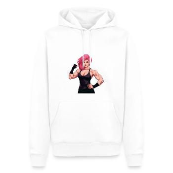 Frau Fitness Muskeln Gym Girl - Männer Premium Bio Hoodie - Weiß - Vorne - Nico (187cm)