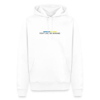 Kämpfe wie Ukrainer - Männer Premium Bio Hoodie - Weiß - Vorne - Nico (187cm)