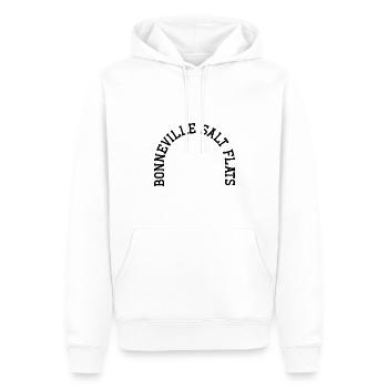 Marais salants de Bonneville - Sweat à capuche Premium bio Homme - blanc - Devant - Nico (187cm)