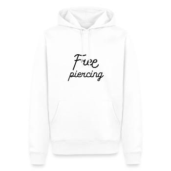 Free piercing - Men’s Premium Organic Hoodie - white - Front - Nico (187cm)