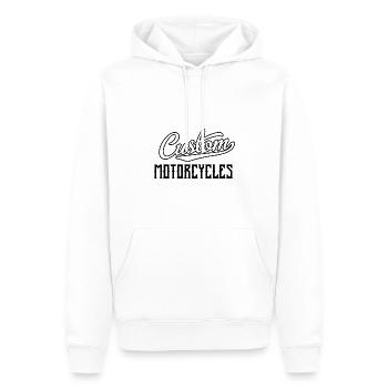 Moto personnalisée - Sweat à capuche Premium bio Homme - blanc - Devant - Nico (187cm)