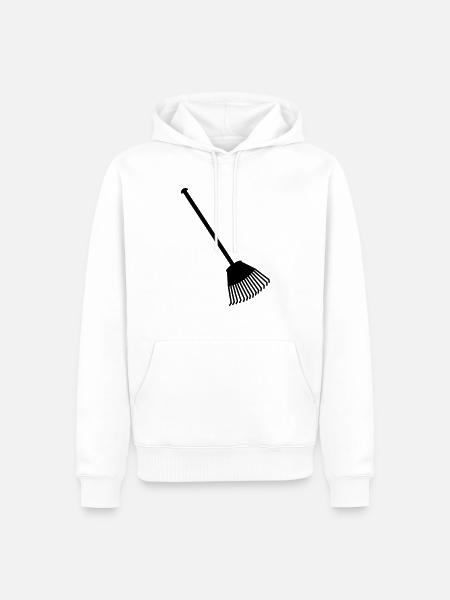Rake - Gardener - Men’s Premium Organic Hoodie - white