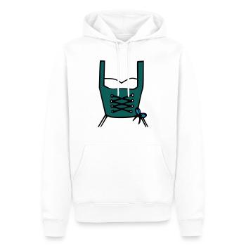 Dirndl - Männer Premium Bio Hoodie - Weiß - Vorne - Nico (187cm)