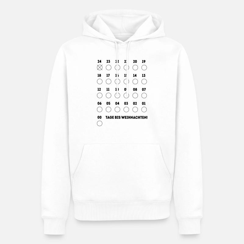 Adventskalender - Männer Premium Bio Hoodie - Weiß