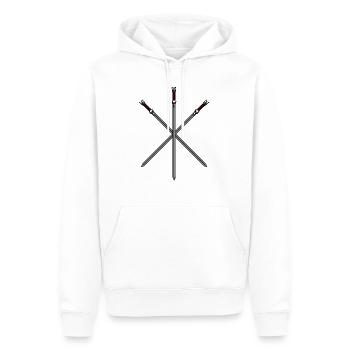 Gekreuzte Schwerter - Männer Premium Bio Hoodie - Weiß - Vorne - Nico (187cm)