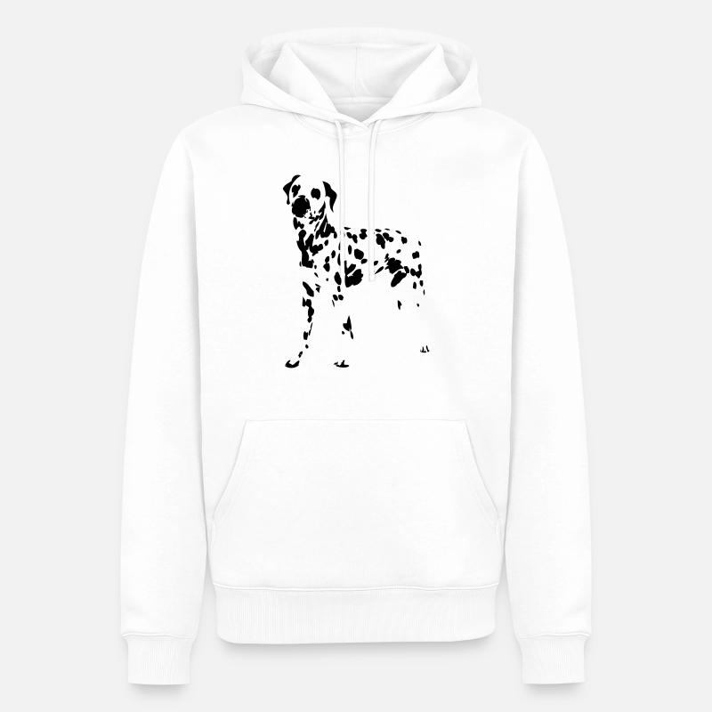 Dalmatiner - Männer Premium Bio Hoodie - Weiß