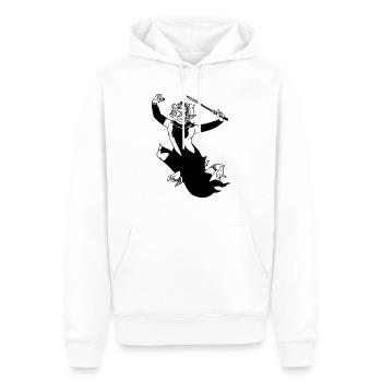 year of hanuman - Sweat à capuche Premium bio Homme - blanc - Devant - Nico (187cm)