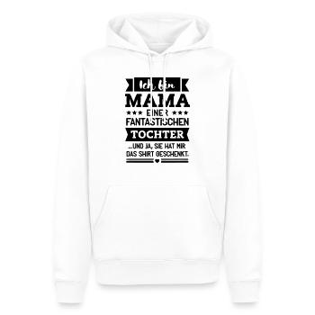 Mama und super Tochter - Männer Premium Bio Hoodie - Weiß - Vorne - Nico (187cm)