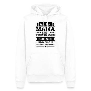 Mama und super Sohn - Männer Premium Bio Hoodie - Weiß - Vorne - Nico (187cm)