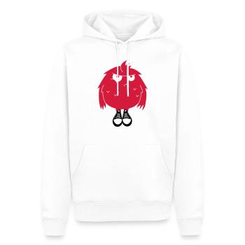 Bad monstre - Sweat à capuche Premium bio Homme - blanc - Devant - Nico (187cm)