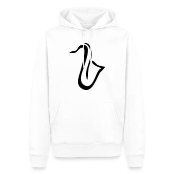 Saxophones - Men’s Premium Organic Hoodie - white - Front - Nico (187cm)