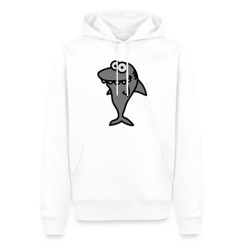 shark - Männer Premium Bio Hoodie - Weiß - Vorne - Nico (187cm)