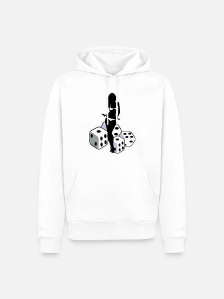spielwürfel - Männer Premium Bio Hoodie - Weiß